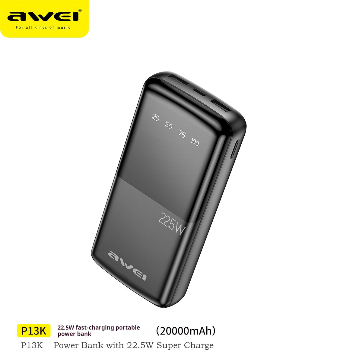 AWEI 22.5W Fast Charging Power Bank